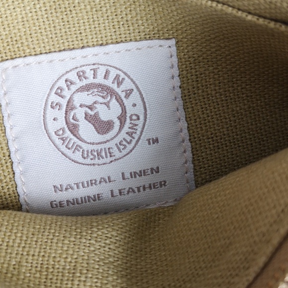 Spartina linen and leather wristlet - Picture 3 of 13